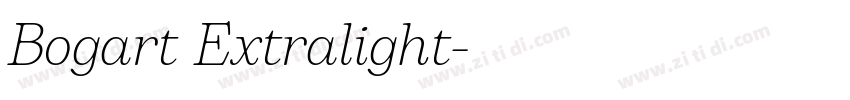 Bogart Extralight字体转换